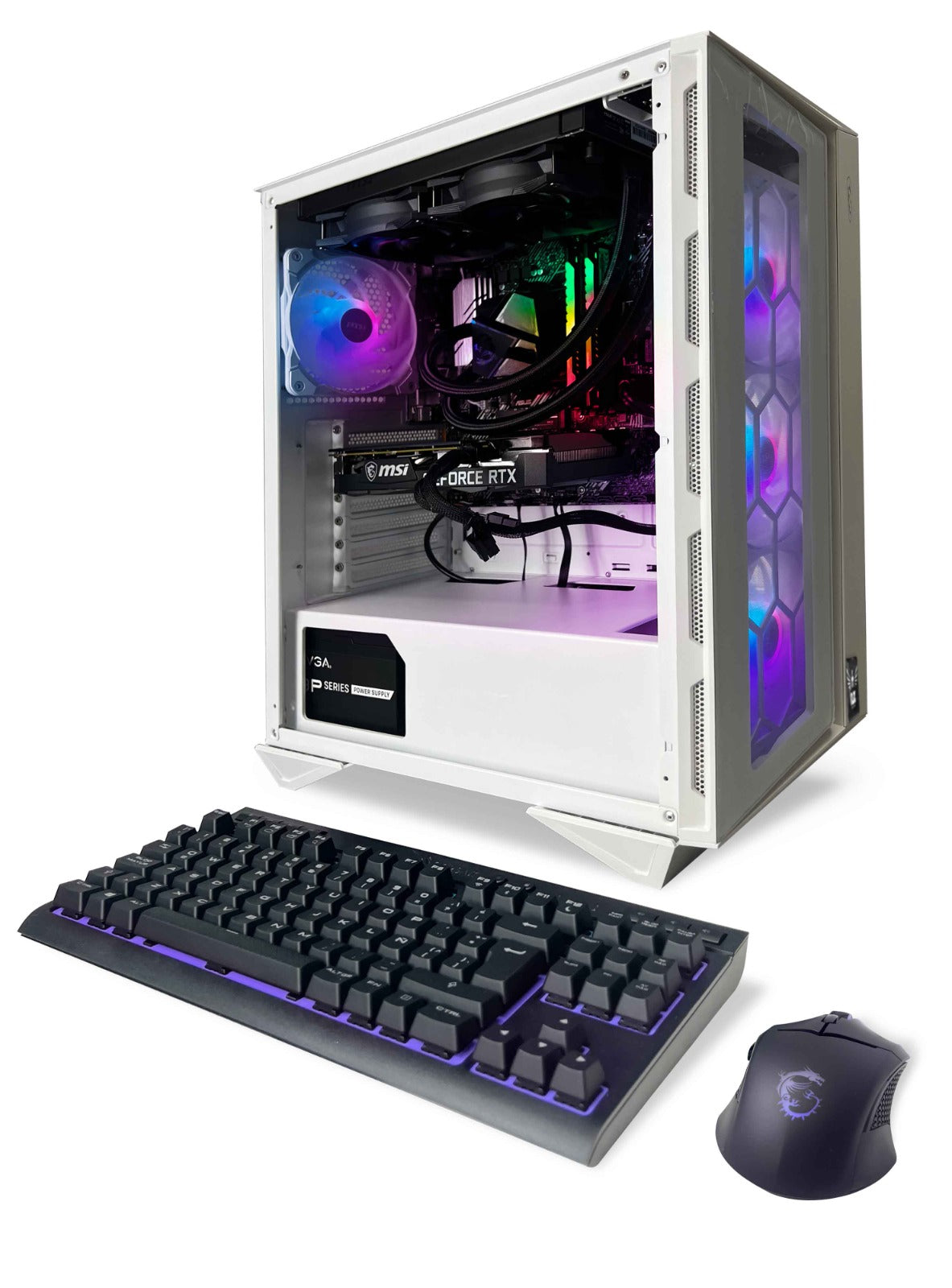 NSX GAMING PC DESKTOP GAMER RYZEN 7 5700X, 16 GB (2X 8GB RAM ), 1 TB SSD, RTX 3060 VENTUS 2X 12GB OC, WINDOWS 11 HOME, KEYBOARD AND MOUSE 1 YEAR WARRANTY