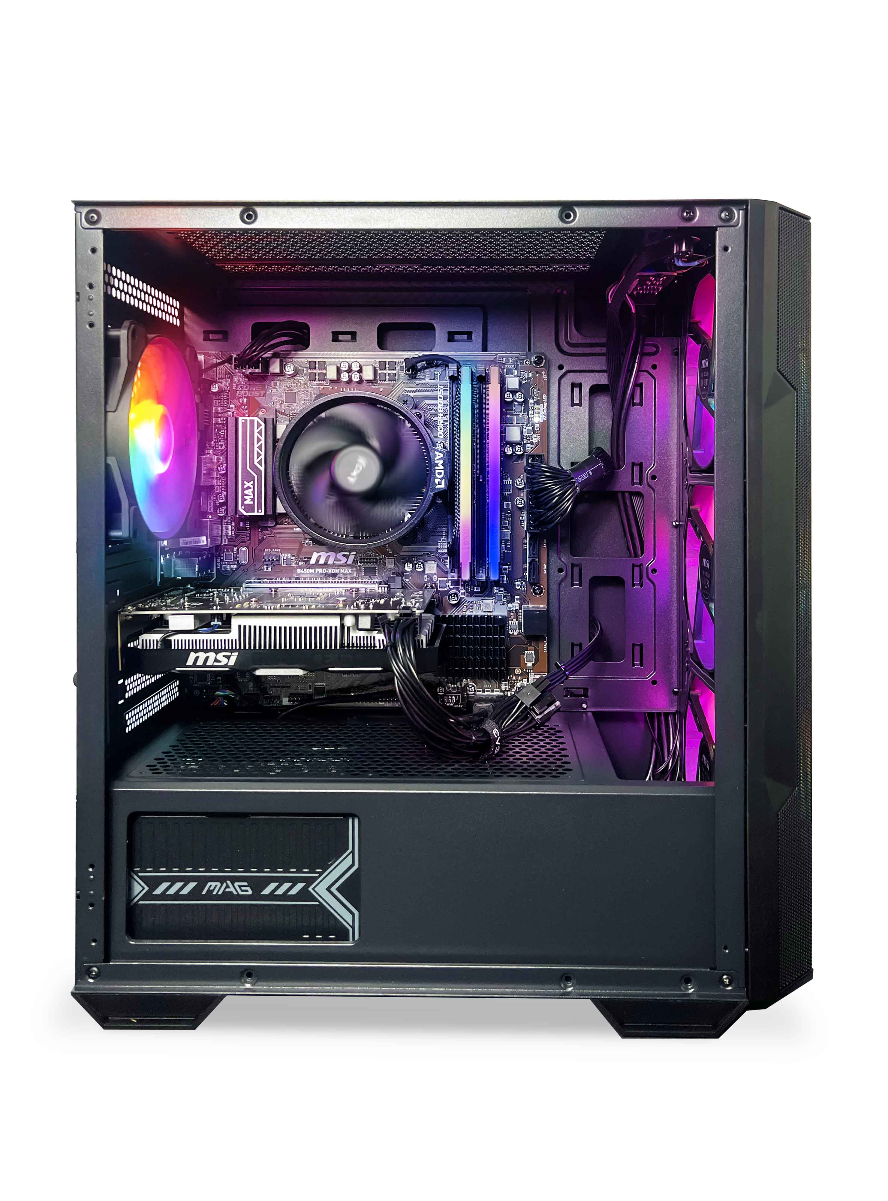 Nsx Gaming PC Desktop – AMD Ryzen 5 5500 3.6 GHz, GTX 1650 D6 Ventus X