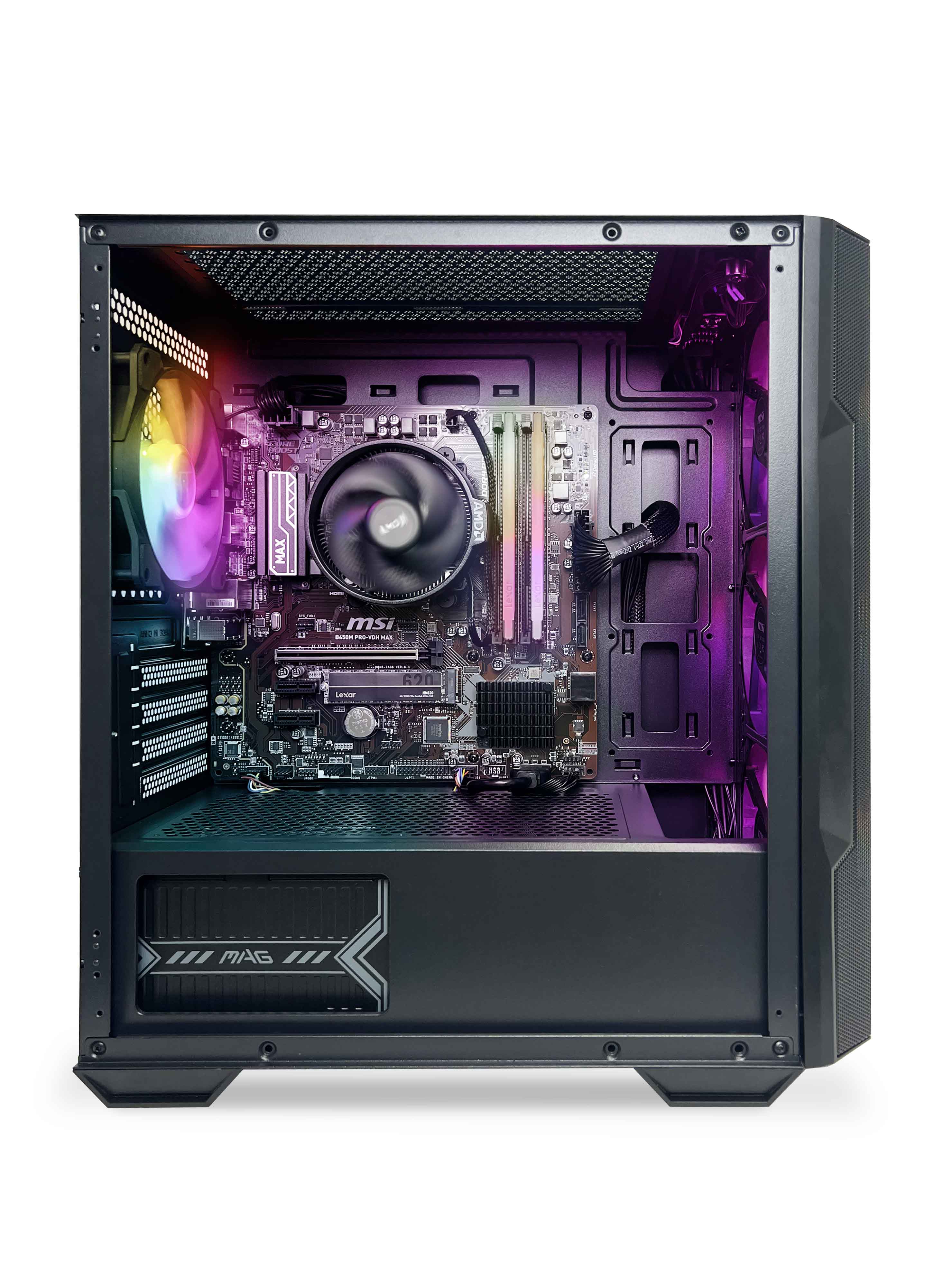 NSX Gaming PC Desktop – AMD Ryzen 5 5500 3.6 GHz, GTX 1650 D6 Ventus X